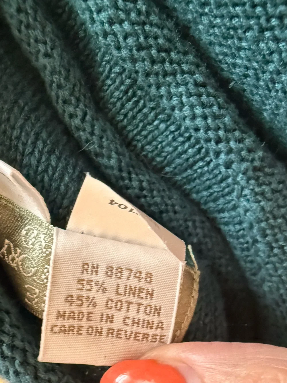 Territory Ahead Mens Large Teal Multicolor Southwestern Stripe Roll Neck Sweater